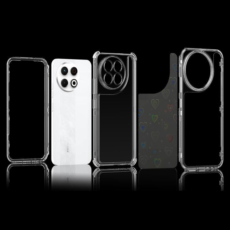 For Tecno Spark 30 Pro 4G Transparent Acrylic Laser Paper Phone Case