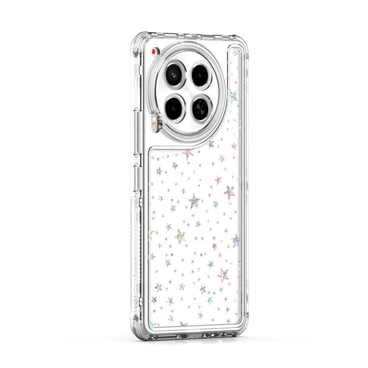 For Tecno Camon 30 Transparent Acrylic Laser Paper Phone Case