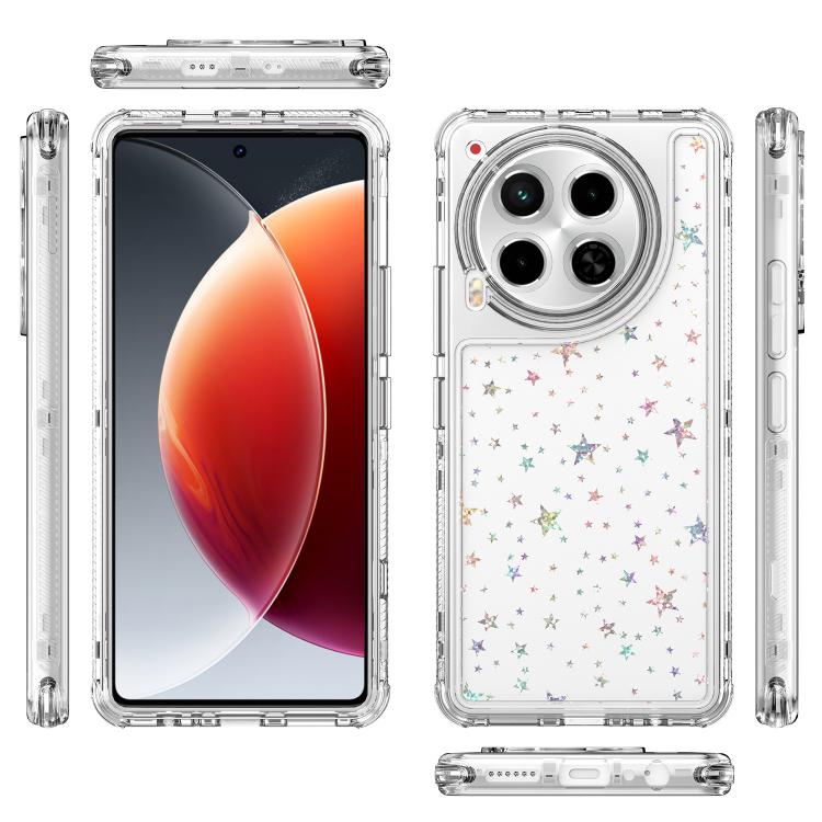 For Tecno Camon 30 Transparent Acrylic Laser Paper Phone Case
