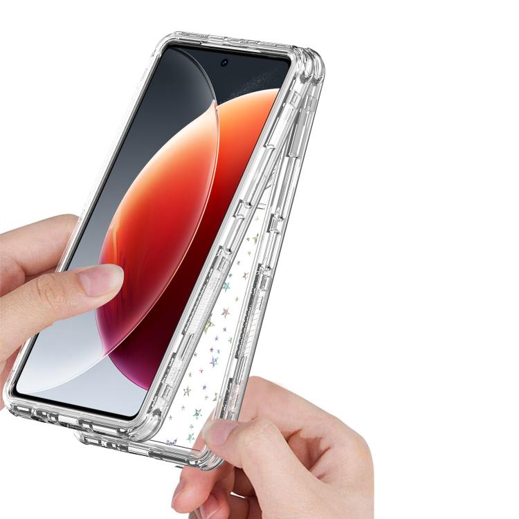 For Tecno Camon 30 Transparent Acrylic Laser Paper Phone Case