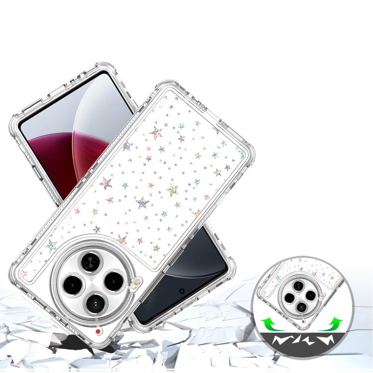 For Tecno Camon 30 Transparent Acrylic Laser Paper Phone Case