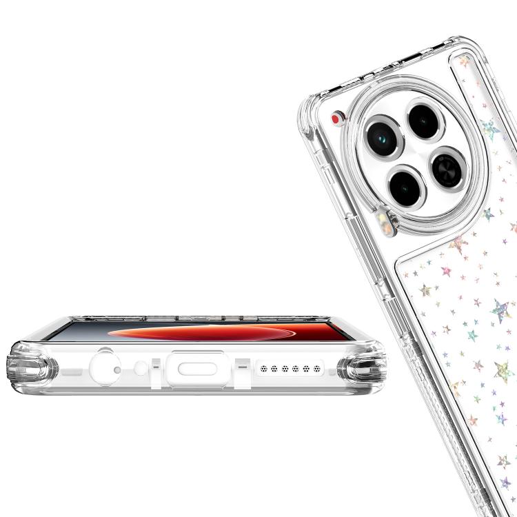 For Tecno Camon 30 Transparent Acrylic Laser Paper Phone Case