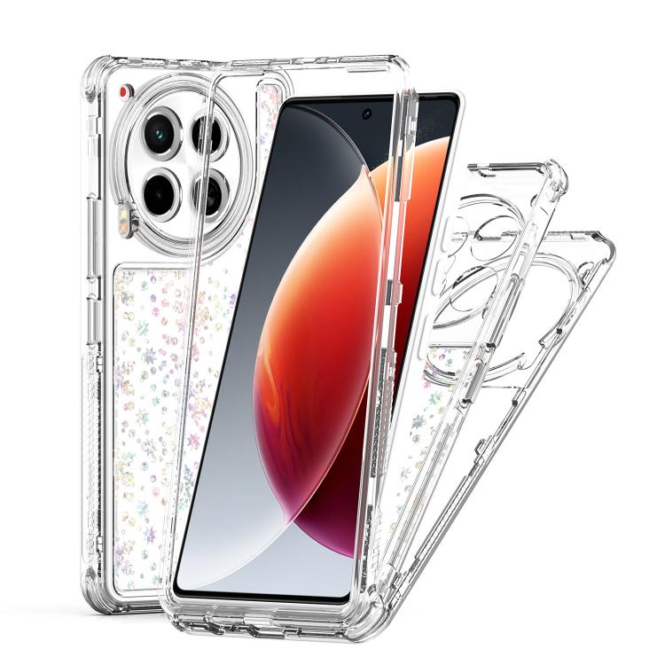 For Tecno Camon 30 Transparent Acrylic Laser Paper Phone Case