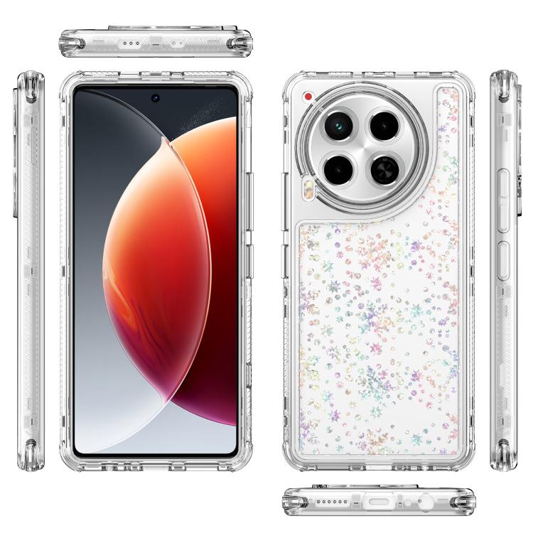 For Tecno Camon 30 Transparent Acrylic Laser Paper Phone Case
