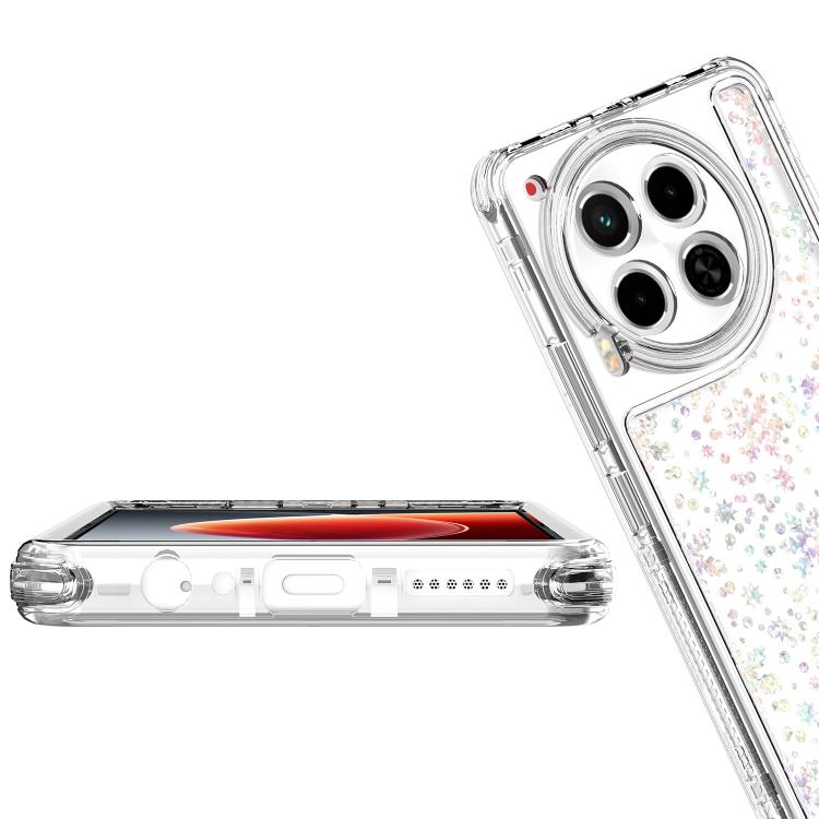 For Tecno Camon 30 Transparent Acrylic Laser Paper Phone Case