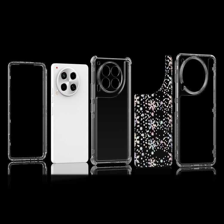 For Tecno Camon 30 Transparent Acrylic Laser Paper Phone Case
