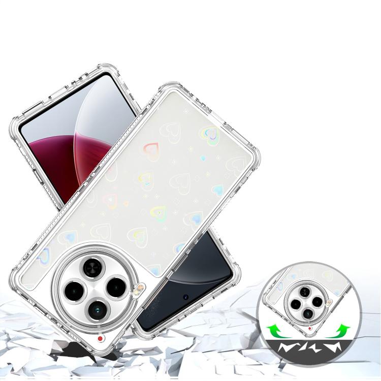 For Tecno Camon 30 Transparent Acrylic Laser Paper Phone Case