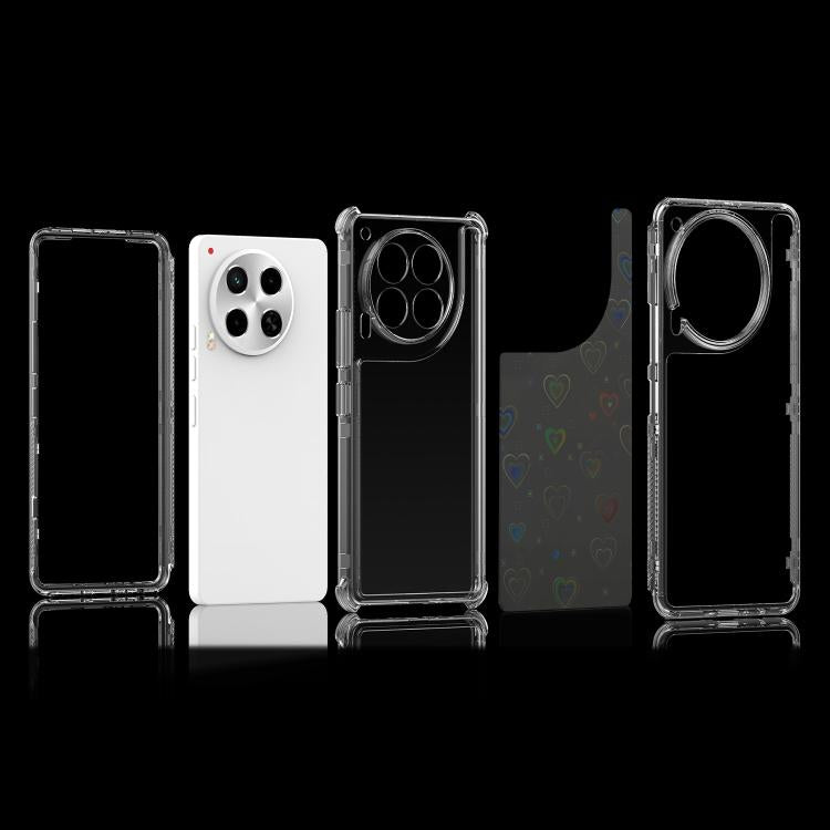 For Tecno Camon 30 Transparent Acrylic Laser Paper Phone Case