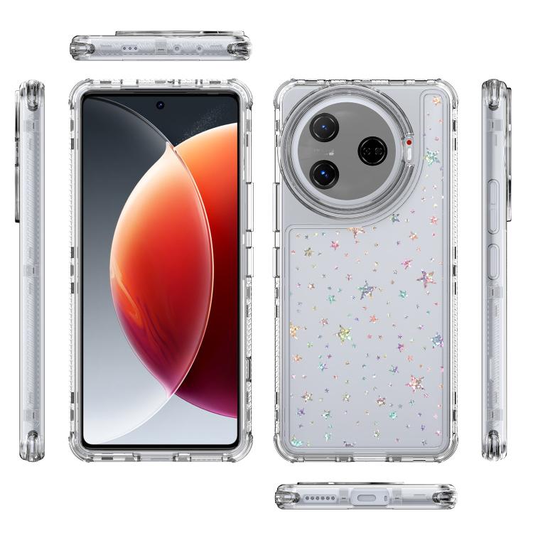 For Tecno Camon 30 Pro Transparent Acrylic Laser Paper Phone Case
