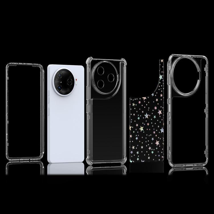 For Tecno Camon 30 Pro Transparent Acrylic Laser Paper Phone Case