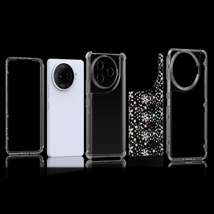 For Tecno Camon 30 Pro Transparent Acrylic Laser Paper Phone Case