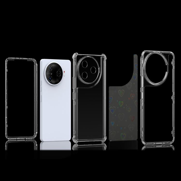 For Tecno Camon 30 Pro Transparent Acrylic Laser Paper Phone Case