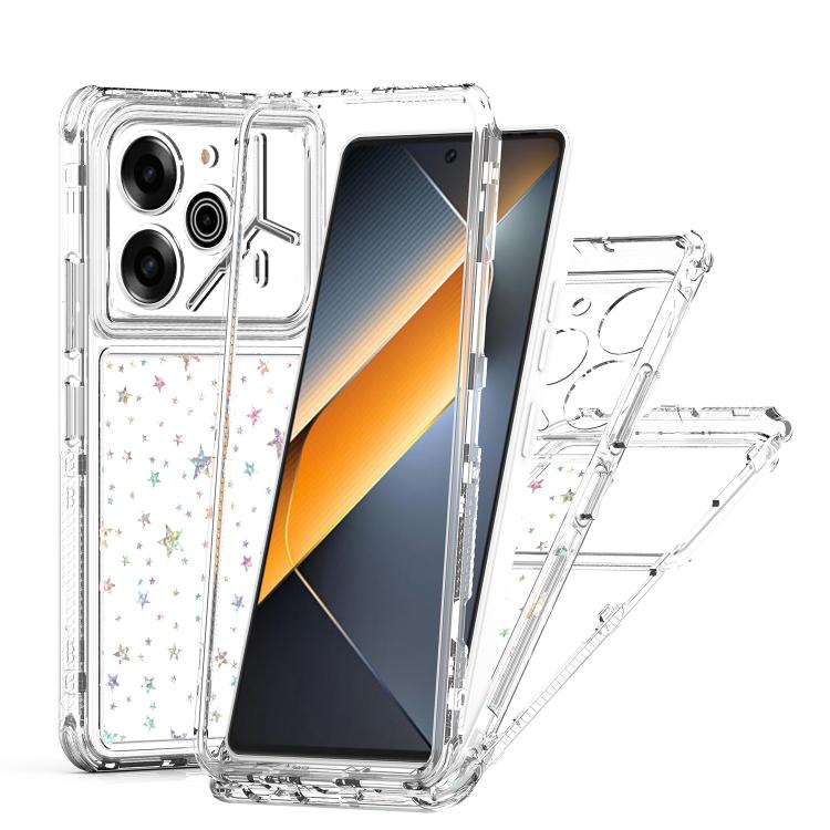 For Tecno Pova 6 Transparent Acrylic Laser Paper Phone Case