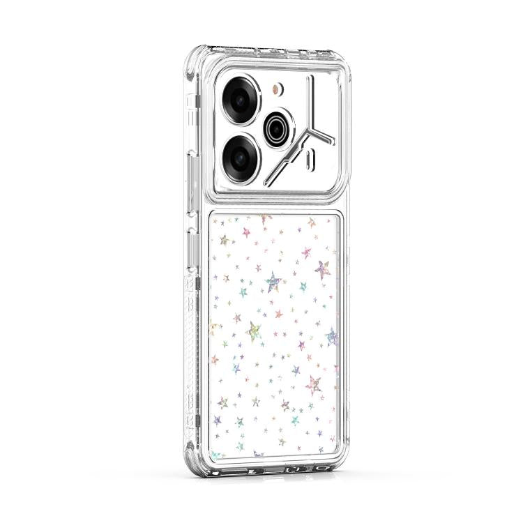 For Tecno Pova 6 Transparent Acrylic Laser Paper Phone Case