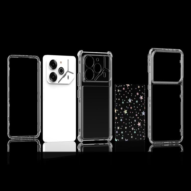 For Tecno Pova 6 Transparent Acrylic Laser Paper Phone Case