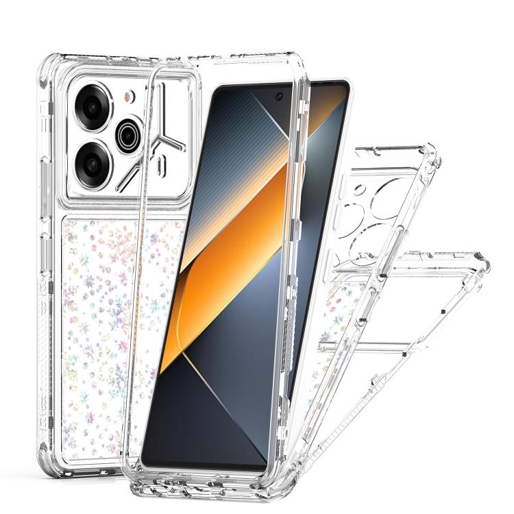For Tecno Pova 6 Transparent Acrylic Laser Paper Phone Case