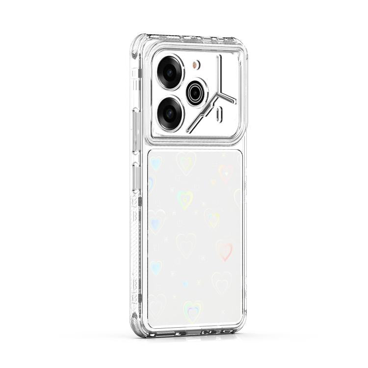For Tecno Pova 6 Transparent Acrylic Laser Paper Phone Case