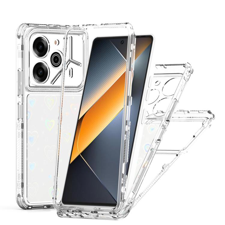 For Tecno Pova 6 Transparent Acrylic Laser Paper Phone Case