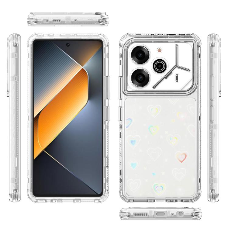 For Tecno Pova 6 Transparent Acrylic Laser Paper Phone Case