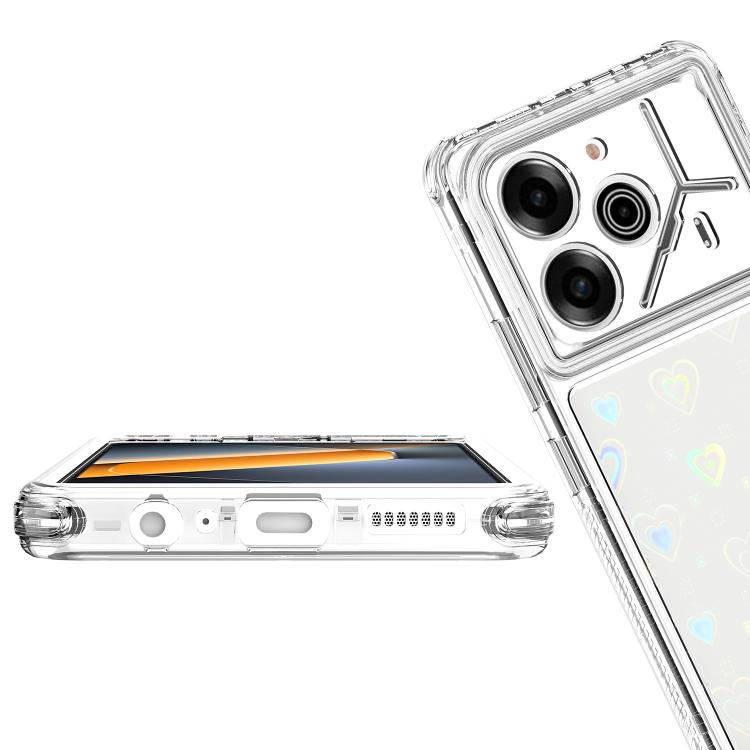 For Tecno Pova 6 Transparent Acrylic Laser Paper Phone Case