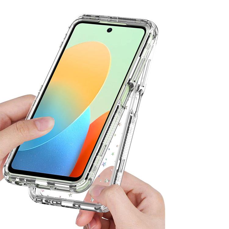 For Tecno Spark Go 2024 Transparent Acrylic Laser Paper Phone Case