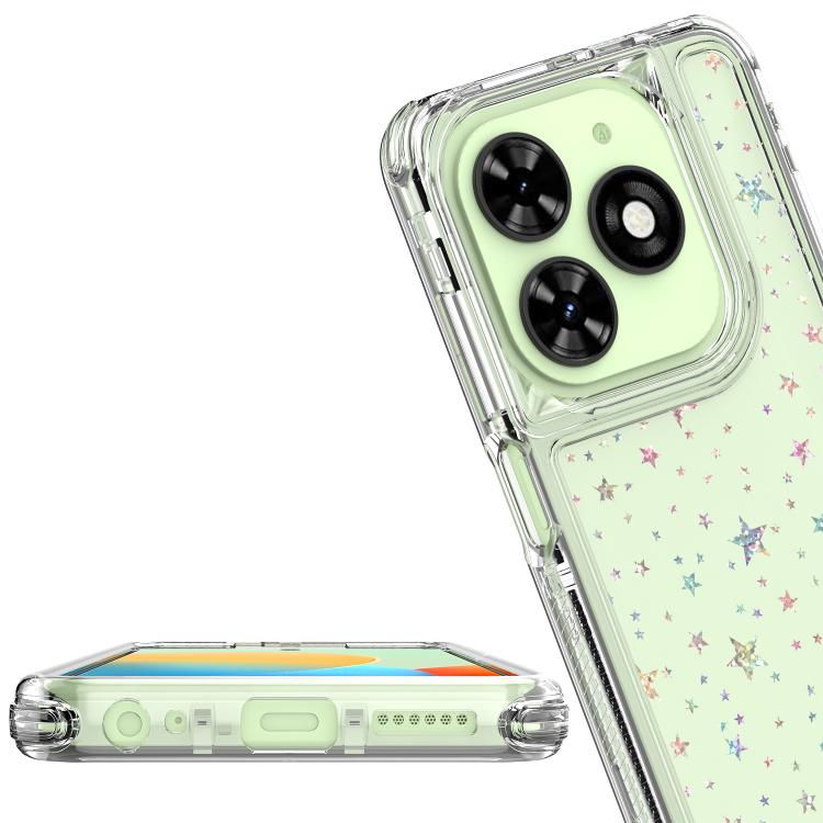 For Tecno Spark Go 2024 Transparent Acrylic Laser Paper Phone Case