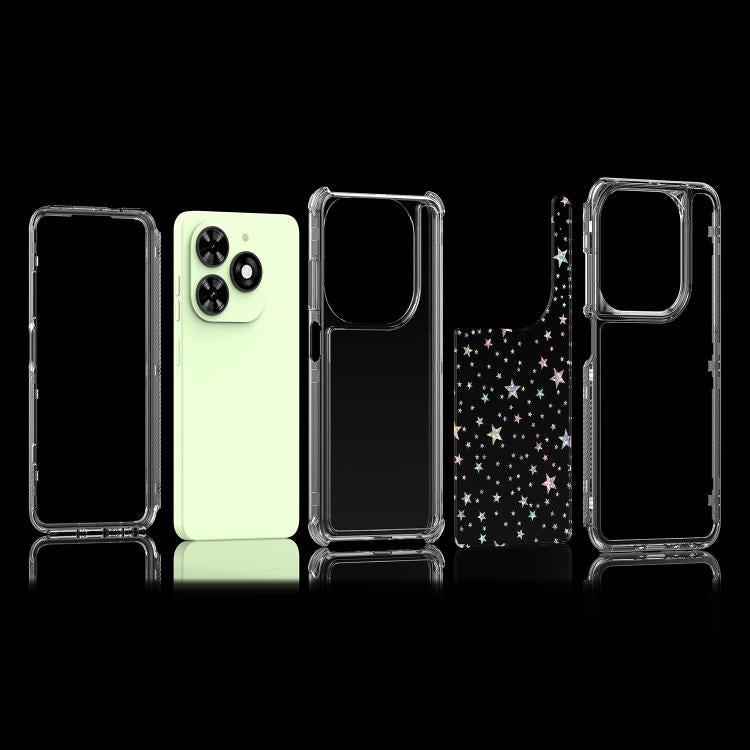 For Tecno Spark Go 2024 Transparent Acrylic Laser Paper Phone Case