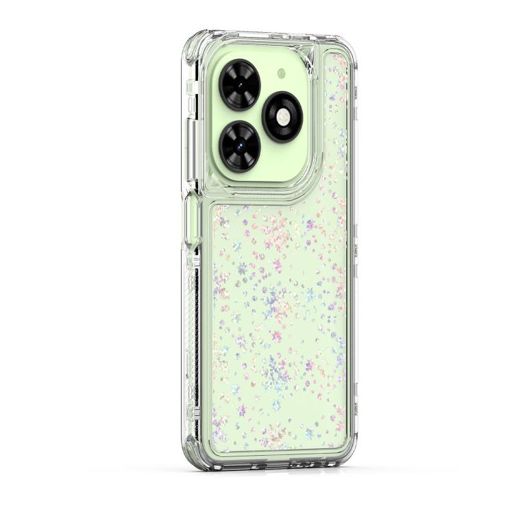 For Tecno Spark Go 2024 Transparent Acrylic Laser Paper Phone Case