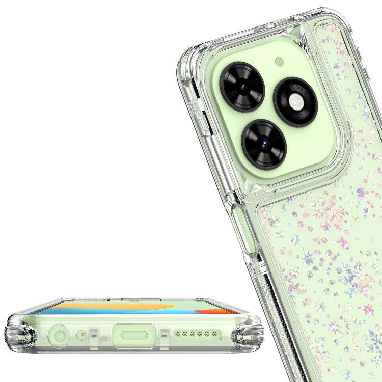 For Tecno Spark Go 2024 Transparent Acrylic Laser Paper Phone Case