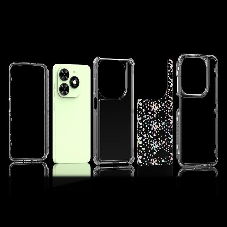 For Tecno Spark Go 2024 Transparent Acrylic Laser Paper Phone Case