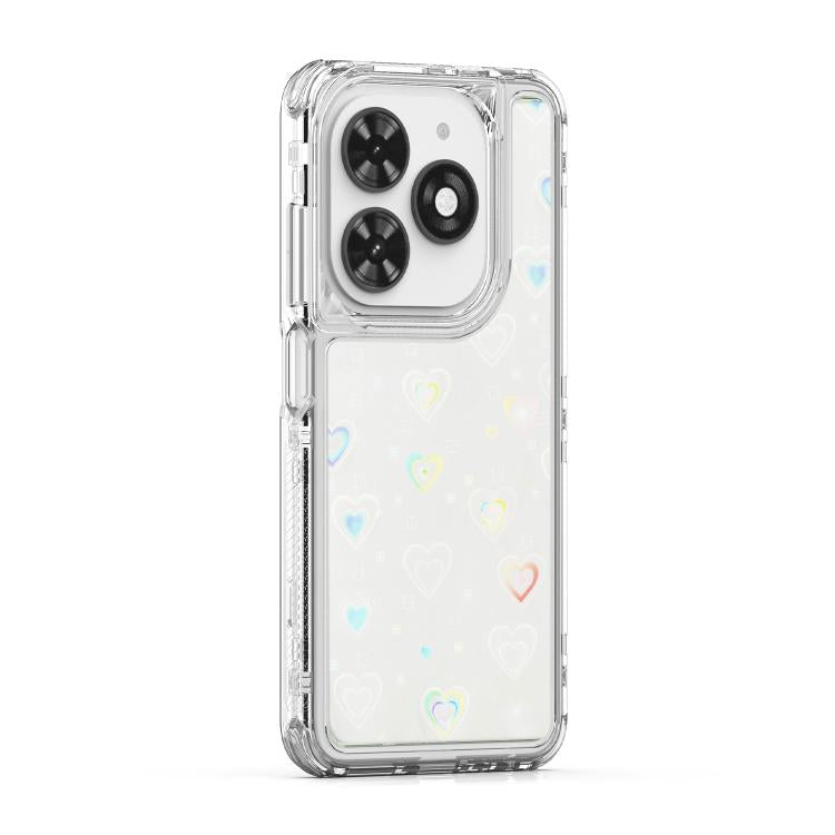 For Tecno Spark Go 2024 Transparent Acrylic Laser Paper Phone Case