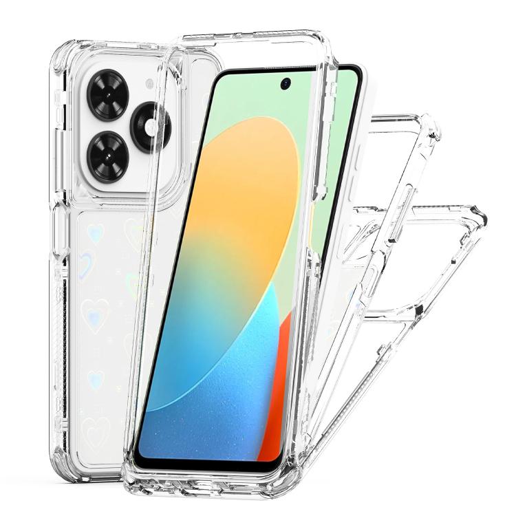 For Tecno Spark Go 2024 Transparent Acrylic Laser Paper Phone Case