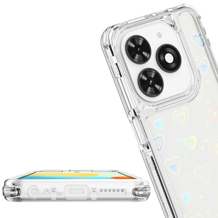 For Tecno Spark Go 2024 Transparent Acrylic Laser Paper Phone Case