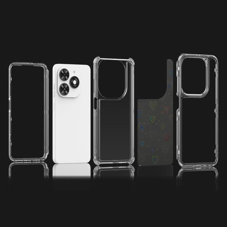 For Tecno Spark Go 2024 Transparent Acrylic Laser Paper Phone Case