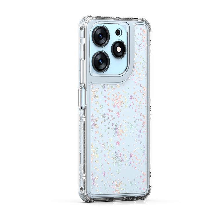 For Tecno Spark 10 Pro Transparent Acrylic Laser Paper Phone Case