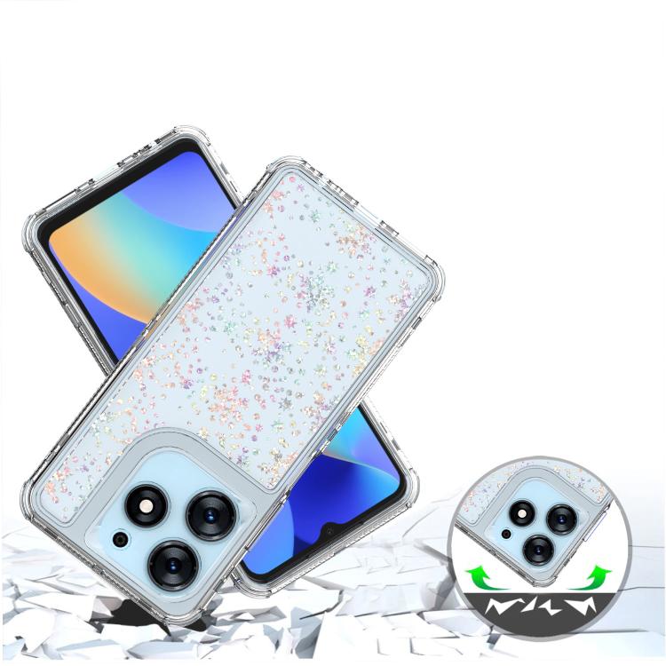 For Tecno Spark 10 Pro Transparent Acrylic Laser Paper Phone Case