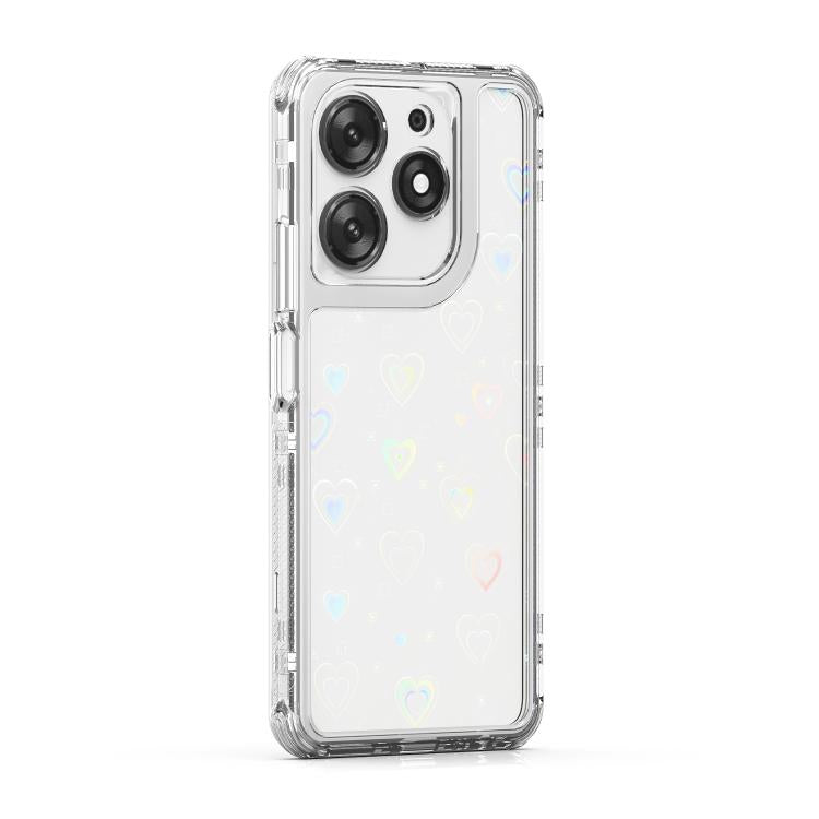 For Tecno Spark 10 Pro Transparent Acrylic Laser Paper Phone Case