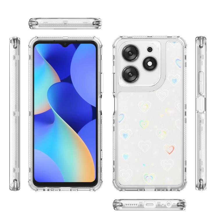 For Tecno Spark 10 Pro Transparent Acrylic Laser Paper Phone Case