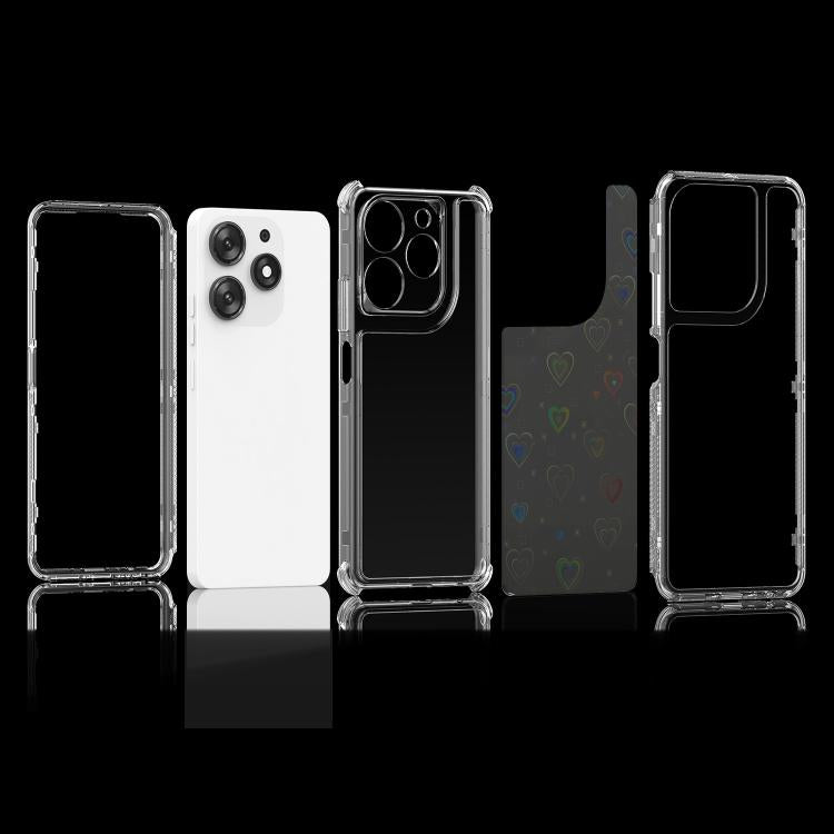 For Tecno Spark 10 Pro Transparent Acrylic Laser Paper Phone Case