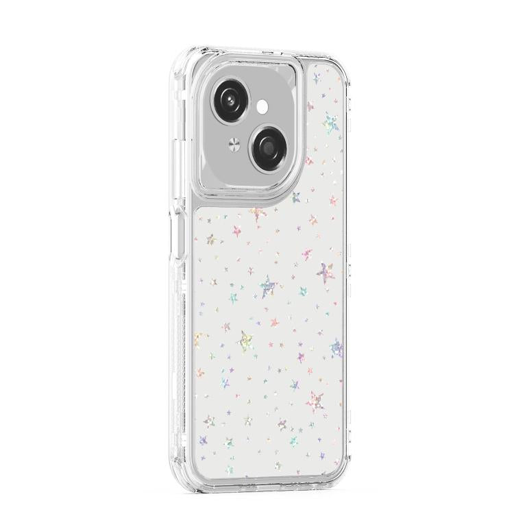 For Tecno Spark Go 1 Transparent Acrylic Laser Paper Phone Case