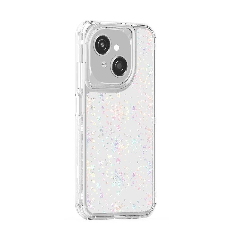 For Tecno Spark Go 1 Transparent Acrylic Laser Paper Phone Case