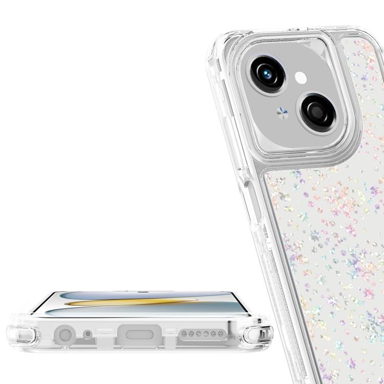 For Tecno Spark Go 1 Transparent Acrylic Laser Paper Phone Case
