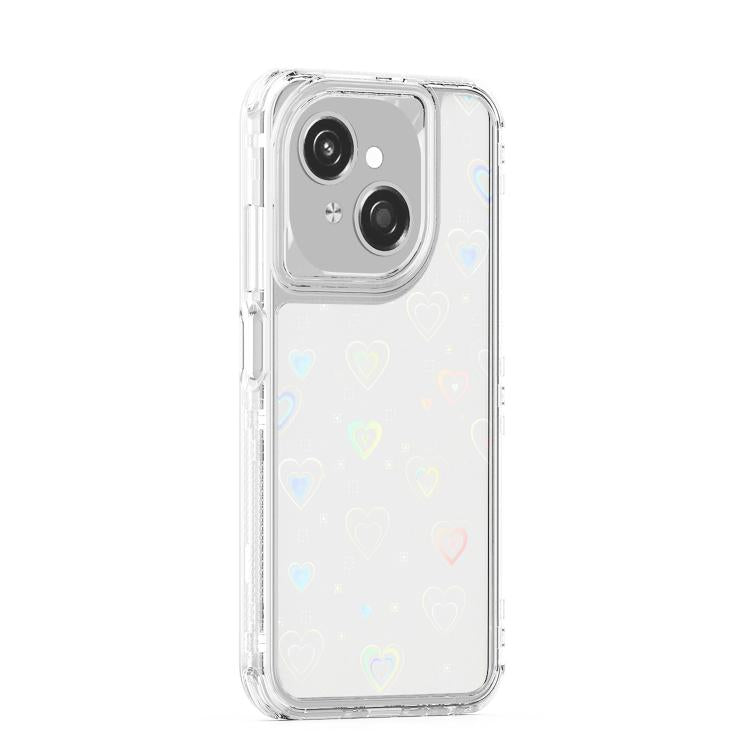 For Tecno Spark Go 1 Transparent Acrylic Laser Paper Phone Case