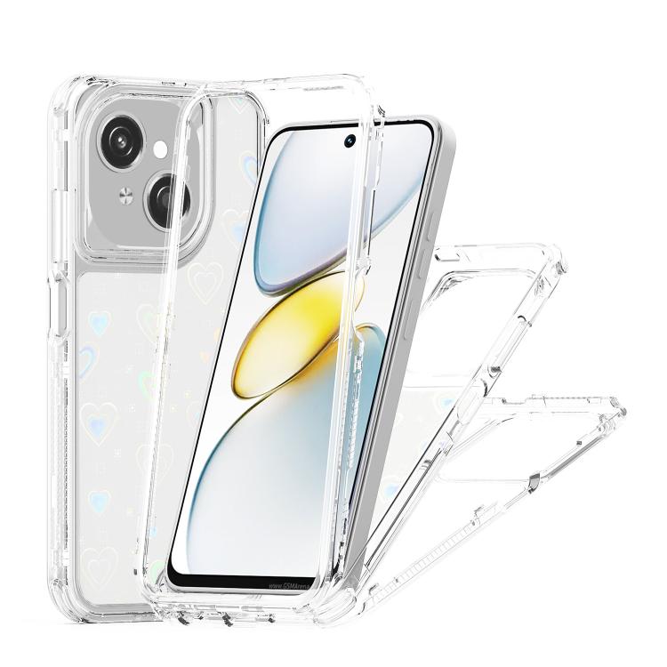 For Tecno Spark Go 1 Transparent Acrylic Laser Paper Phone Case