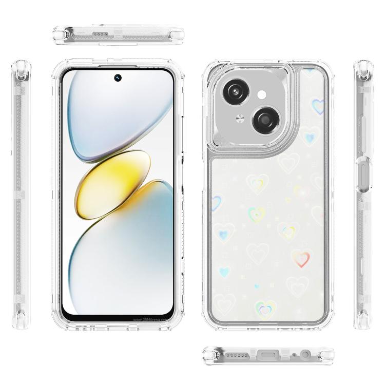 For Tecno Spark Go 1 Transparent Acrylic Laser Paper Phone Case