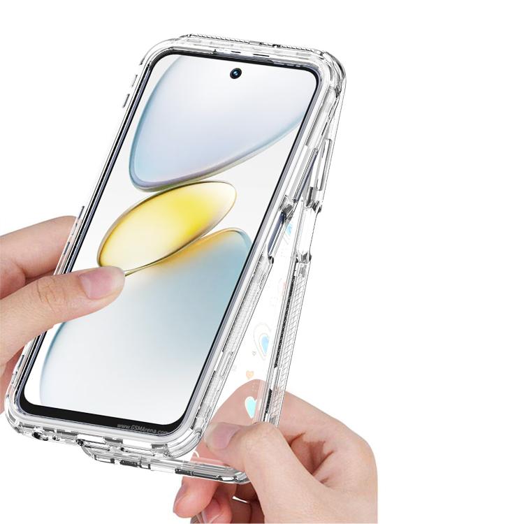 For Tecno Spark Go 1 Transparent Acrylic Laser Paper Phone Case
