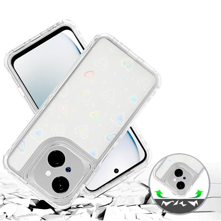 For Tecno Spark Go 1 Transparent Acrylic Laser Paper Phone Case