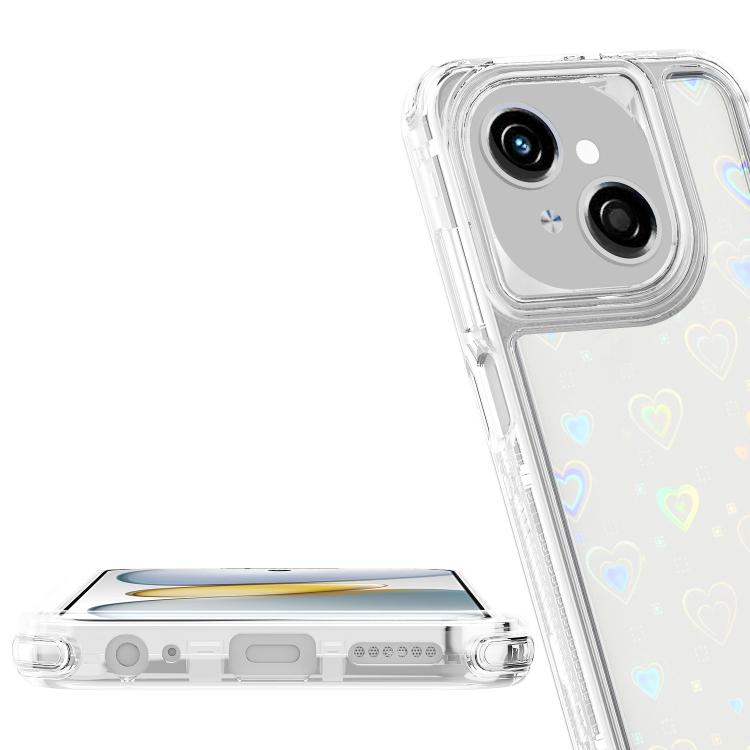 For Tecno Spark Go 1 Transparent Acrylic Laser Paper Phone Case
