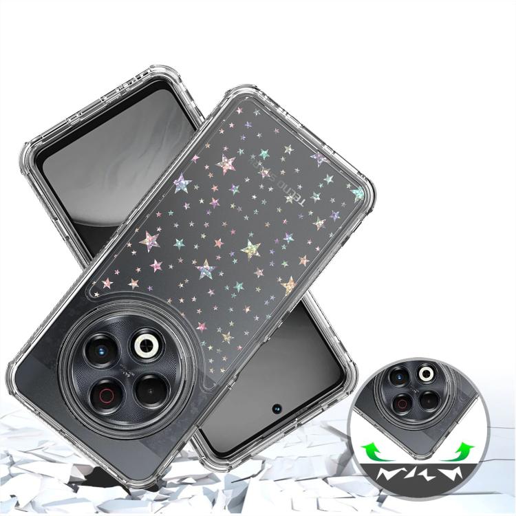 For Tecno Spark 30 4G Transparent Acrylic Laser Paper Phone Case