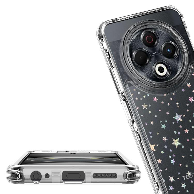 For Tecno Spark 30 4G Transparent Acrylic Laser Paper Phone Case